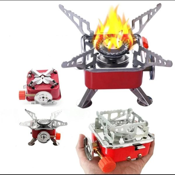Portable Camping Stainless Steel Stove With Gas Can Stainless Steel Automatic Gas Stove (with Free Gas Can)