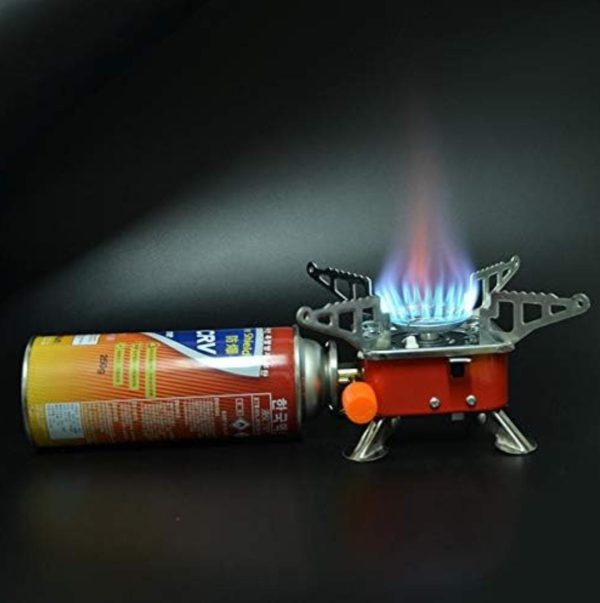 Portable Camping Stainless Steel Stove With Gas Can Stainless Steel Automatic Gas Stove (with Free Gas Can)