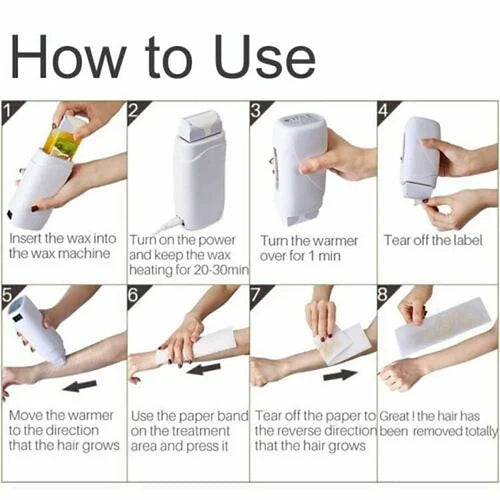 Roll On Wax 3 In 1 Deal, Waxing Kit For Women, Waxing Kit For Sensitive Skin, Strawberry, Green Apple & Lemon Roll On Wax Kit For Larger Areas Of The Body, Roller Waxing Kit Hair Removal, At Home Waxing Kit For Women And Men