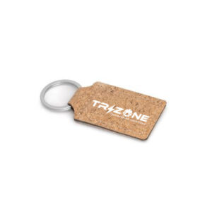 Cork Rectangle Corporate Keychain
