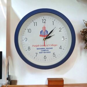 Corporate Blue Frame Branding Clock