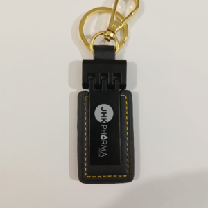 Designer Stitch Leather Keychain