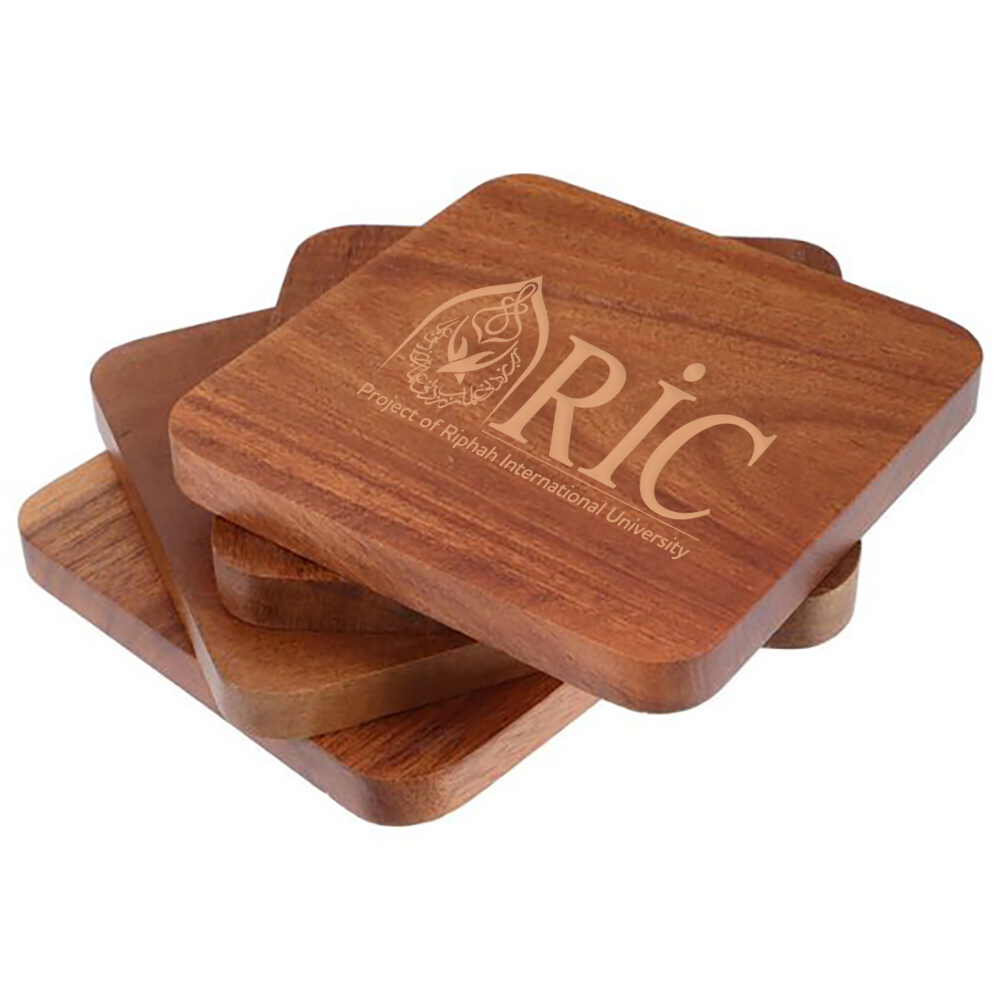 Engraved Wooden Coaster Set