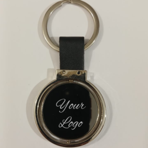 Glass Finish Metal Keychain