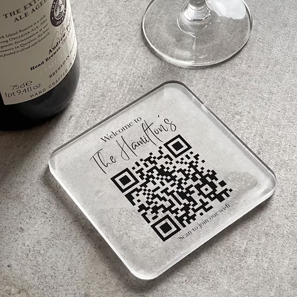 Glass Finish QR Code Coaster