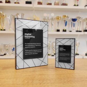 Marble Texture Framed Plaque Set