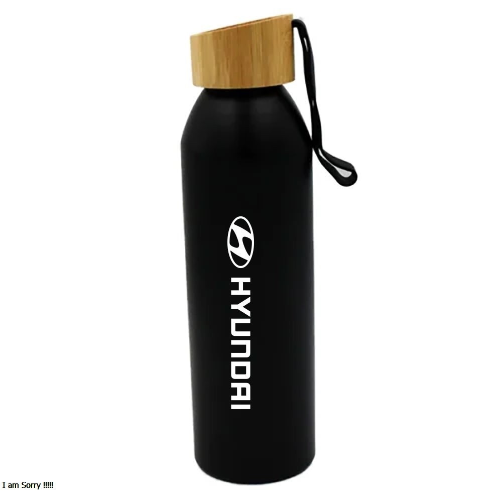 Matte Black Bamboo Cap Bottle