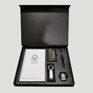 Minimal Black Corporate Gift Box (Pen, Keychain & Notebook)