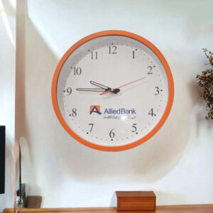 Minimalist Orange Edge Wall Clock