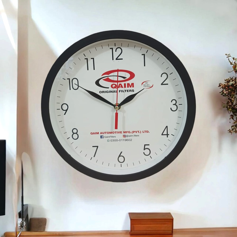 Modern Black Rim Wall Clock