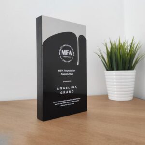 Monochromatic Matte Black Plaque