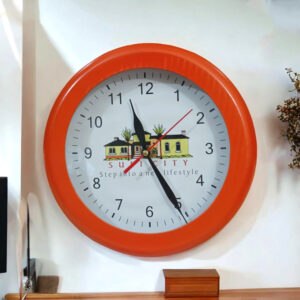 Orange Frame Custom Branding Clock