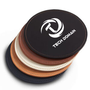 Premium Leather Finish Coaster Set