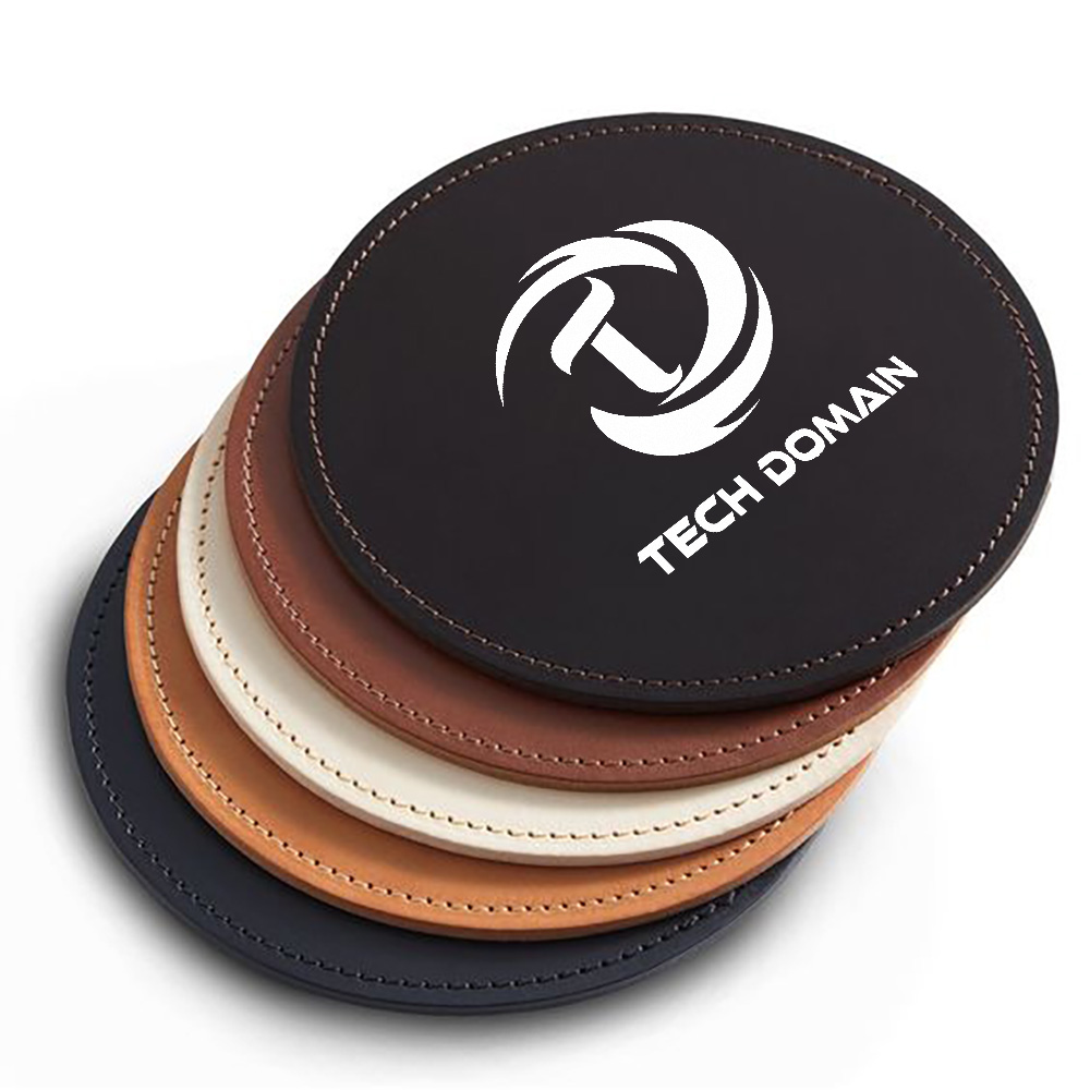 Premium Leather Finish Coaster Set