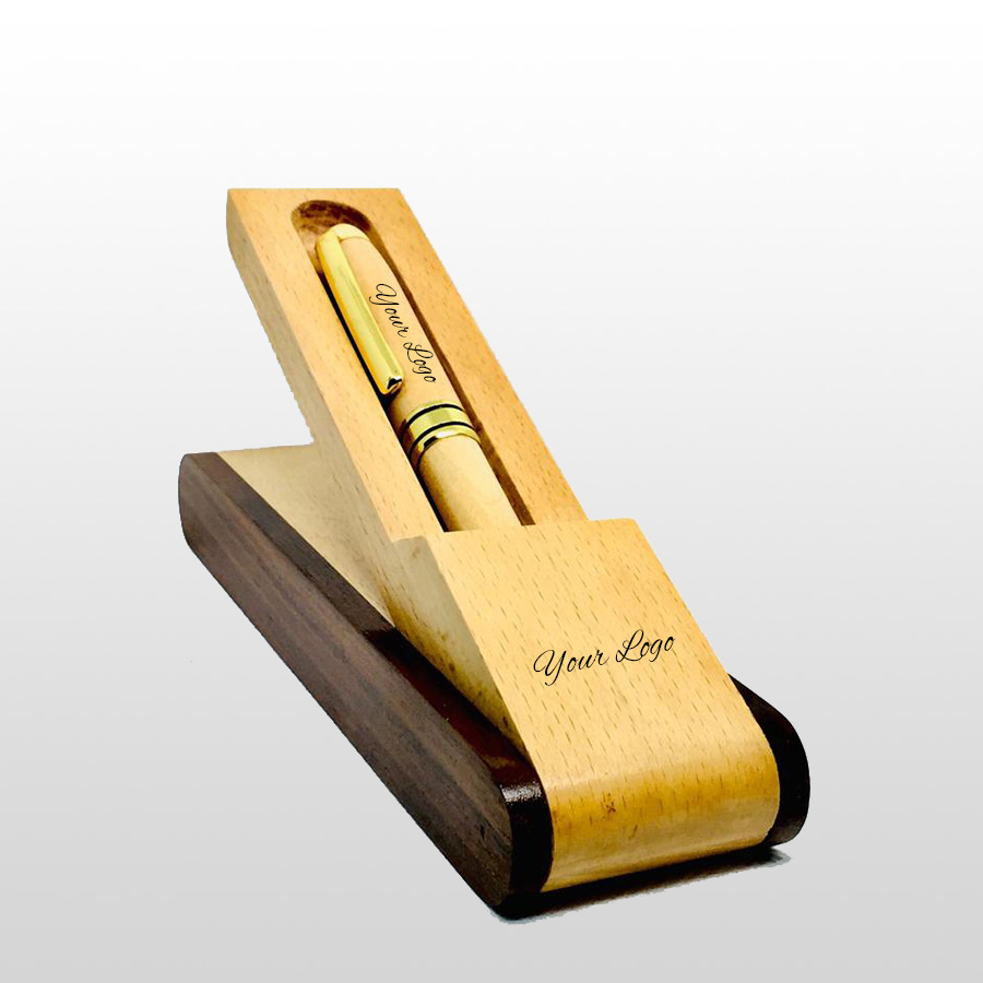 Premium Wooden Base Pen Gift Set