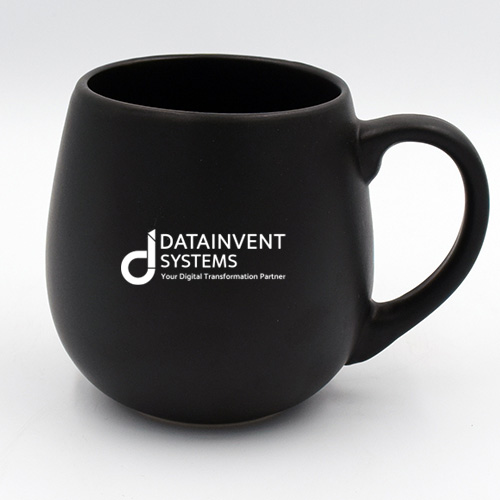 Round Matte Black Coffee Mug