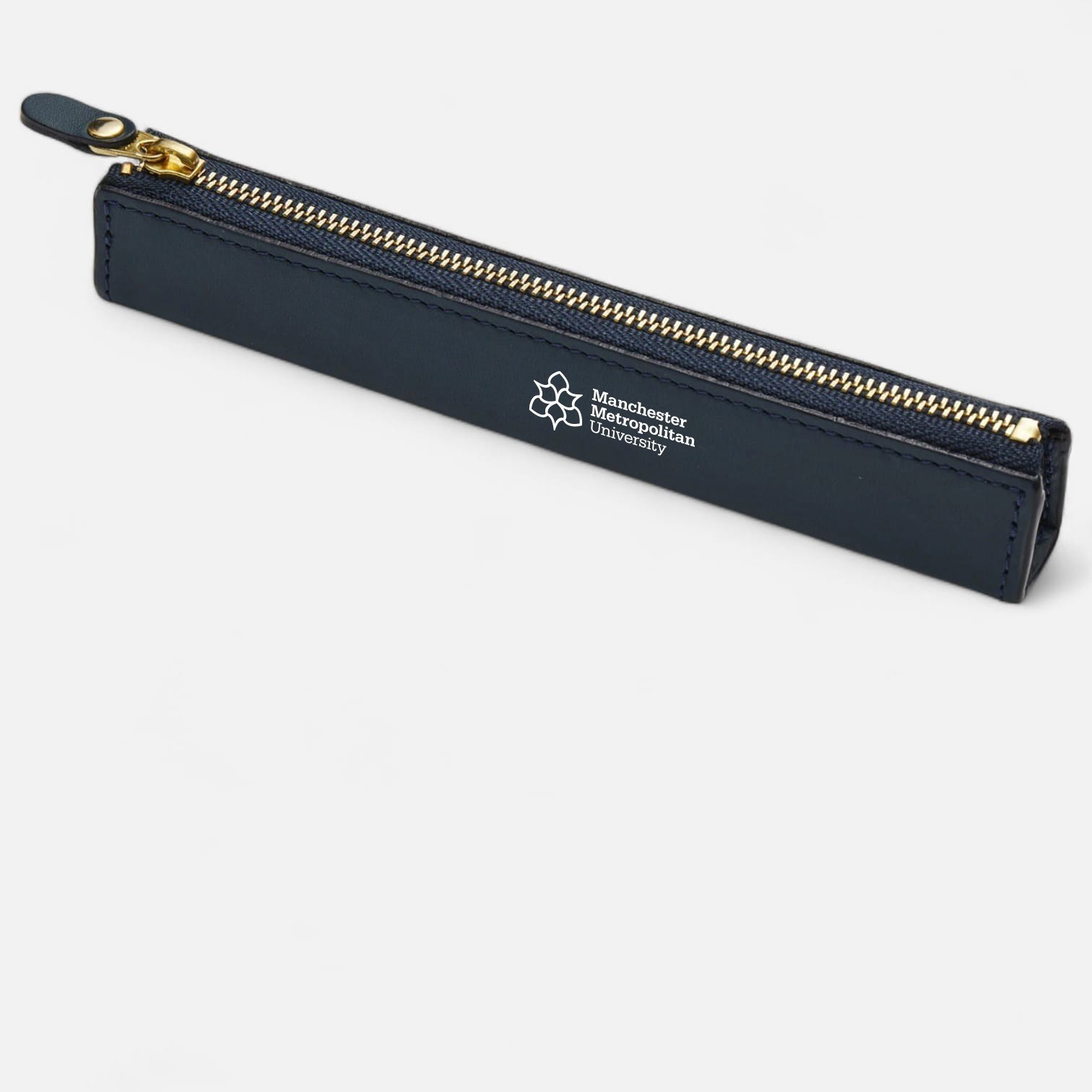 Slim Leather Zipper Pen Pouch