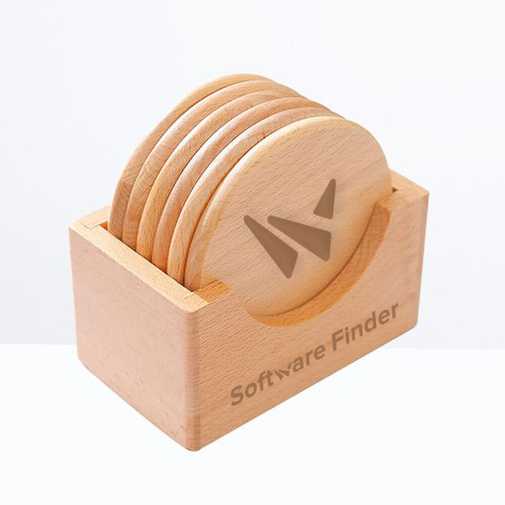 Wooden Coaster Set with Holder